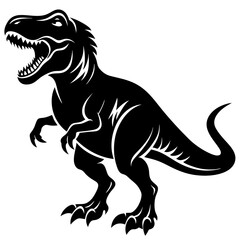Obraz premium tyrannosaurus rex mascot vector silhouette illustration