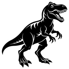 tyrannosaurus rex mascot vector silhouette illustration