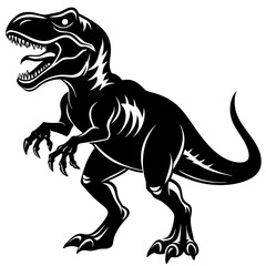 tyrannosaurus rex mascot vector silhouette illustration