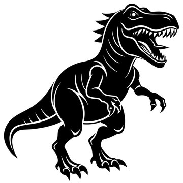 recommend clip art: tyrannosaurus rex mascot vector silhouette illustration