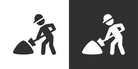 man construction worker sign icon vector design