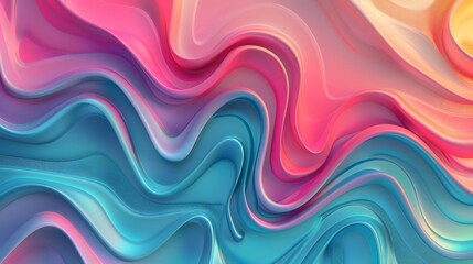 Fototapeta premium Abstract Wavy Pattern in Vibrant Colors