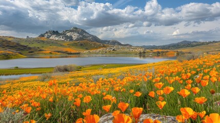 Spring in California: Golden Poppy Bloom at Diamond Valley Lake