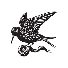 Jacana Bird Silhouette - Jacana Bird Illustration - Jacana Bird Vector.