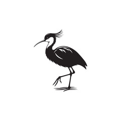 Jacana Bird Silhouette - Jacana Bird Illustration - Jacana Bird Vector.