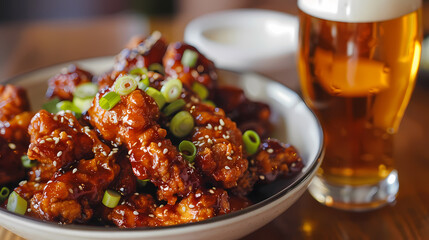 Korean fried chicken delicacies