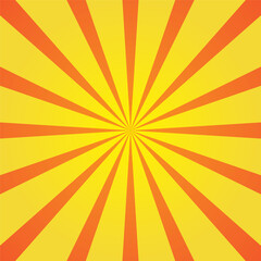 Sun ray vector abstract illustration. Retro and vintage design