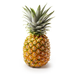 Fototapeta premium ripe pineapple isolated on white background