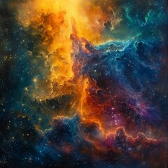 Fototapeta premium Nebula's Cosmic Glow