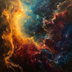 Fototapeta premium Nebula's Cosmic Glow
