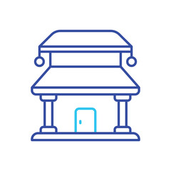 Chinese Temple vector icon