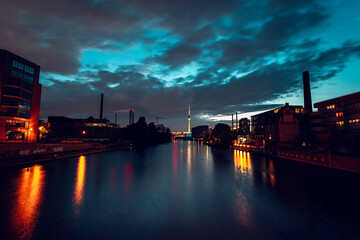 night view of the city, Berlin-Kreuzberg