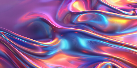 Naklejka premium Holographic iridescent foil abstract colorful background