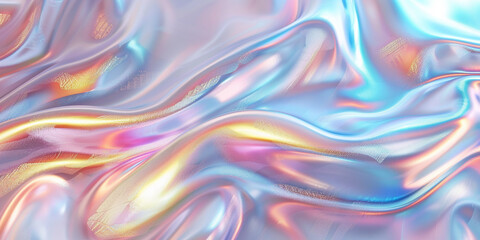 Obraz premium Holographic iridescent foil abstract colorful background