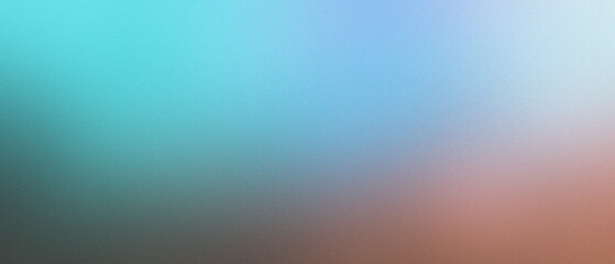 Obraz premium Abstract Gradient Background with Soft Blurred Colors in Blue, Green, and Peach Tones for Modern Design Projects, blurred noise and grainy texture