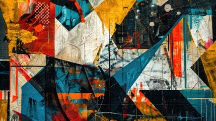 Obraz premium Bold graffiti art in energetic color scheme