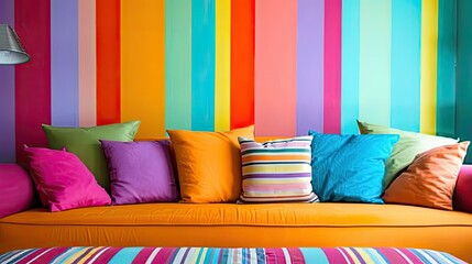 Bold stripes in vibrant color palette