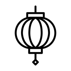 Chinese lantern line icon. Chinese new year icon. Chinese new year icon isolated on white background. Transparent background, minimalist symbol. Vector images