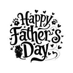 Happy fathers day typography tshirt design template, fathers day typography design

