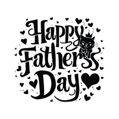 Happy fathers day typography tshirt design template, fathers day typography design

