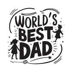 Happy fathers day typography tshirt design template, fathers day typography design