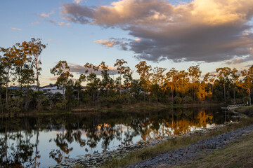 Beautiful Regatta Lake at sunset