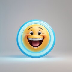 Fototapeta premium a close up of a smiley face with a big smile