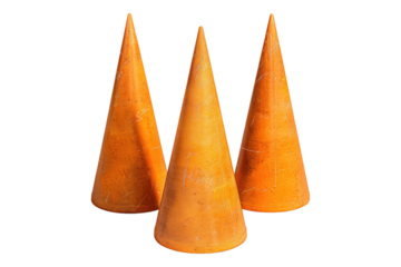 Cones for drill and training isolated on transparent back ground