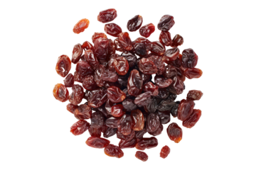 Cranraisins isolated on transparent back ground