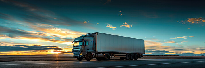 A truck loaded with moving boxes and furniture, Moving truck concept.