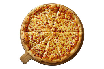 Delectable for cheese pizza isolated on transparent background