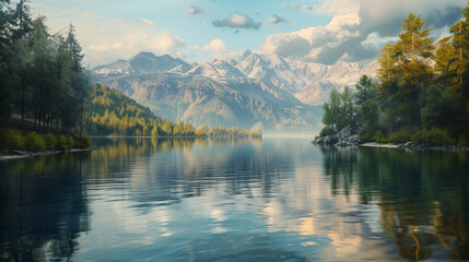 Fototapeta premium lake in the mountains