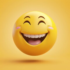 Fototapeta premium a close up of a smiley face with a big smile