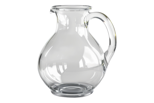 Glass jug isolated on transparent background