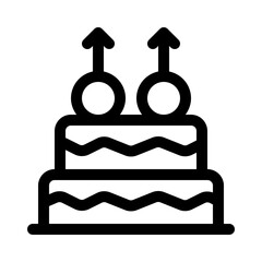 wedding cake line icon