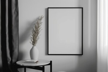 Wall art frame mock-up, interior wall art poster frame mockup