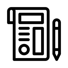 wireframe line icon