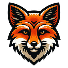 Cute Fox Vector Illustration in Minimalist Style on a White Background