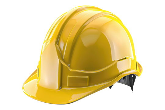 Hard hat worksite isolated on transparent background
