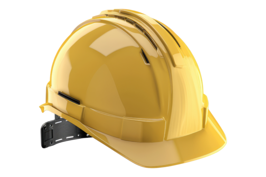 Hard hat worksite isolated on transparent background