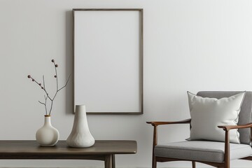 Wall art frame mock-up, interior wall art poster frame mockup