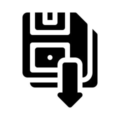 floppy disk glyph icon