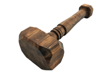 Impact mallet isolated on transparent background