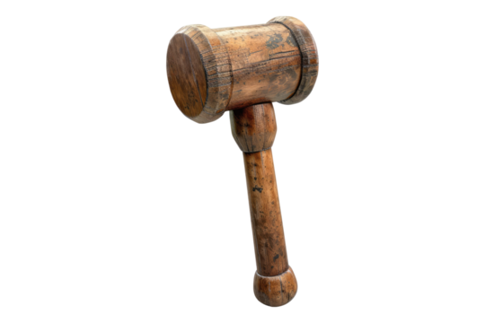 Impact mallet isolated on transparent background