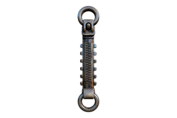 Iron zip isolated on transparent background