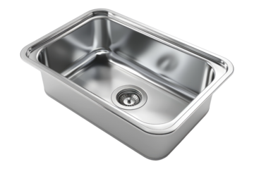 Kitchen sink isolated on transparent background