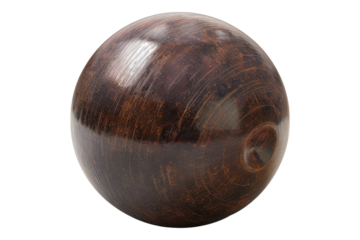 Lawn bowls ball isolated on transparent background