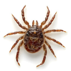 Obraz premium Mite top view isolated on white background