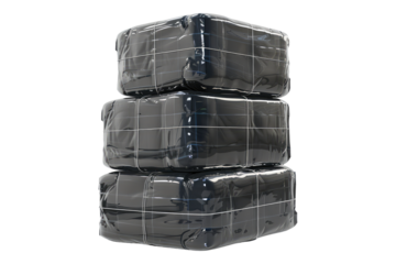 Packing cubes isolated on transparent background