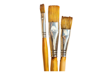Paintbrushes isolated on transparent background
